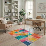 Vibrant Multi-Color Geometric No. 6 Area Rug