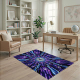 Purple Cosmic Moon Radiance Area Rug