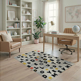 Happy Holidays Playful Letter Area Rug