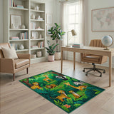 Cute Jungle Animals Kids Cartoon Rug