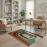 Arched Corridor Geometric Area Rug