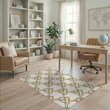 Geometric Stylized Fish Area Rug