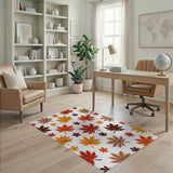 Multi-color and Patterns Autumn Maple Leaves Scatter Area Rug