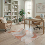 Wavy Beige Abstract No. 3 Area Rug