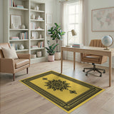 Ornate Golden Mandala Area Rug