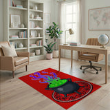 Spooky Witch Cauldron Bubbling Potion Area Rug
