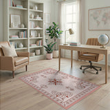 Ornate Pink Traditional Persian Area Rug