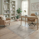 Beige Geometric Block Woven Area Rug