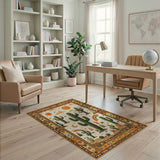 Multi-color and Patterns Southwestern Cactus Rainbow Desert Rug