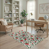 Vibrant Cherry Fruit Pattern Fruit Pattern Area Rug