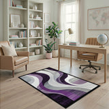 Purple Wave Purple Abstract Wave Area Rug