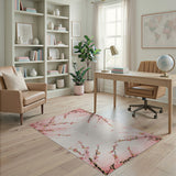 Pink Cherry Blossom Branch Area Rug