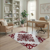 Red Traditional Persian Ornate Red Traditional Persian Area Rug