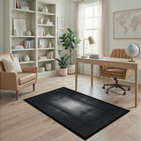 Black White Halftone Radiance Area Rug