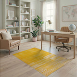 Modern Yellow Horizontal Stripe Area Rug