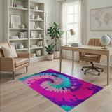 Vibrant Tie-Dye Swirl Area Rug