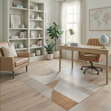 Geometric Modern Beige and Neutral Modern Geometric Abstract Beige Area Rug