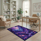 Enchanted Purple Forest Castle Area Rug
