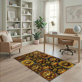 Golden Lotus Vintage Floral Rug