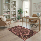 Mandala Pink Floral Mandala Area Rug