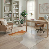 Wavy Layers Abstract Area Rug in Warm Oranges