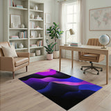 Multi-color and Patterns Multi-Color Abstract Wave Area Rug