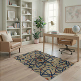 Atomic Orbit Geometric Area Rug