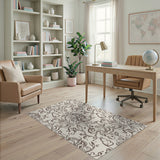 Vintage Floral Sketch Area Rug