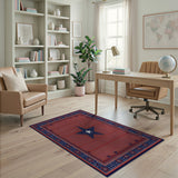 Lone Star Red Southwestern Area Rug