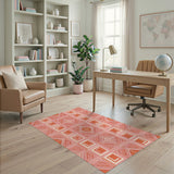 Geometric Modern Pink Geometric Modern Area Rug