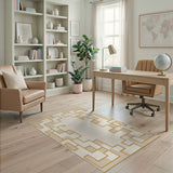 Geometric Modern Beige and Neutral Modern Geometric Beige Area Rug