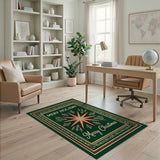 Merry Christmas Holiday Starburst Area Rug