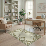 Vintage Floral Blossom Border Area Rug