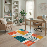 Bold Abstract Multi-Color Area Rug