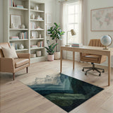 Mountain Valley Blue Teal Area Rug