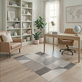 Geometric Modern Grey Abstract Grey Geometric Area Rug