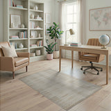 Beige Dotted Border Woven Area Rug