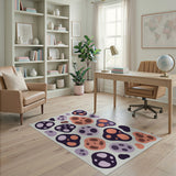 Abstract Organic Blob Multi-Color Area Rug