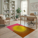 Geometric Modern Vibrant Sunburst Geometric Area Rug