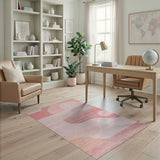Blush Pink Abstract Wavy Area Rug