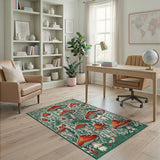 Enchanted Red Fly Agaric Mushroom Rug