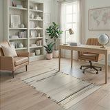 Beige Geometric Modern Area Rug