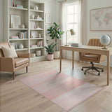 Blush Pink Ombre Stripe Area Rug