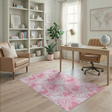 Playful Pink Camo Abstract Area Rug
