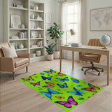 Vibrant Butterfly Meadow Area Rug