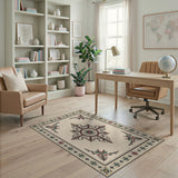 Ornate Persian Star Medallion Area Rug