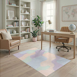Pastel Abstract Wave Area Rug