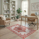 Traditional Persian Red Traditional Persian Medallion Area Rug
