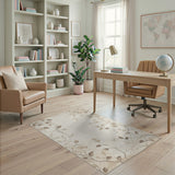 Vintage Beige Vine Leaf Area Rug