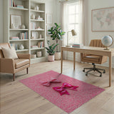 Playful Pink Shag Area Rug